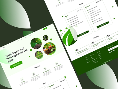 Agriculture Landing page agriculture farm framing fruits herosection landing page landing page design organic organic food ui vegetable web