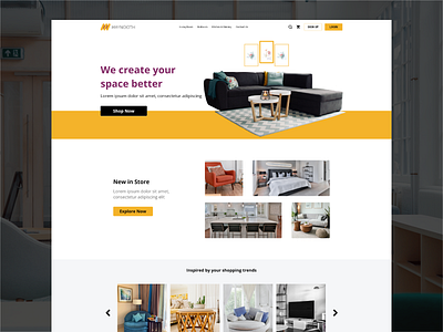 Furniture ecommerce website - Landing Page ecommerce furniture landing page ui ui design uiux design web page website