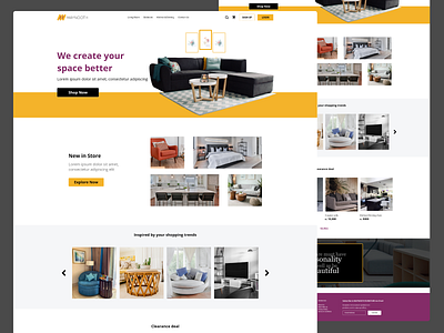 Furniture ecommerce website - Landing page branding ecommerce ecommerce furniture website furniture furniture ecommerce hero hero section landing page online furniture store online store ui ui design uidesign ux ux ui design webpage website