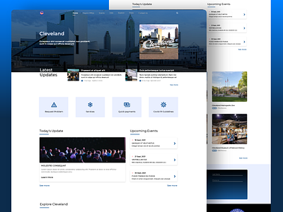 Redesign of Cleveland city page city city page city page redesign city redesign cleveland design hero hero section home home page landing page redesign ui ui design uidesign webpage website