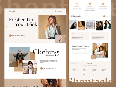 Shoptacle: Online Clothing Store assesories bags clothing designer fashion hero landing page model store ui uidesign web store website