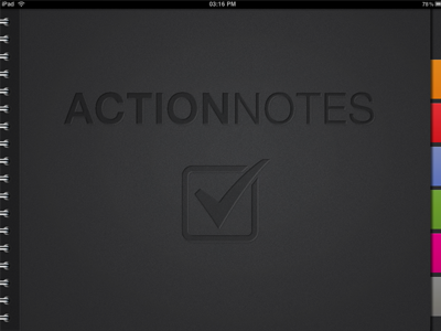 ActionNotes Splash screen