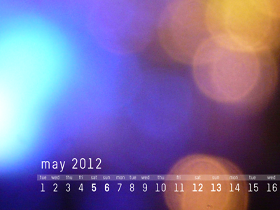 May 2012 Desktop Calendar bokeh calendar desktop wallpaper