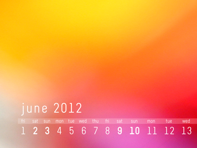 June 2012 Desktop Calendar abstract calendar desktop wallpaper