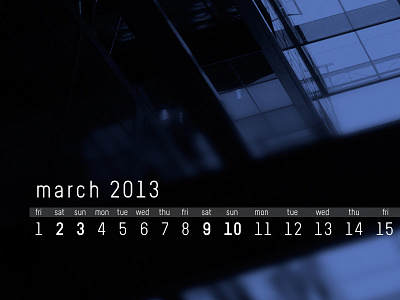 Mar 2013 Calendar