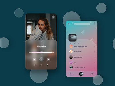 Music App Glassmorphism