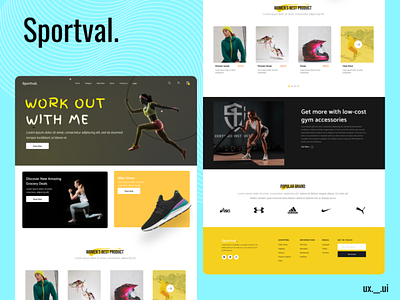 Sports E-commerce design e commerce e commerce landing page illustration logo mobile app mobile application mobileui shopping landing page shopping website sports app sports landing page ui ui design uiux uiux design ux ux design women sports