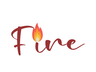 Wordmark fire logo