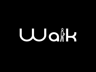 Walk wordmark logo design flat logo logo design minimal simple textmark wordmark