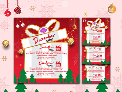 Christmas Social Media Post Design bundle christmas christmas card christmas party december graphic design illustraion social media design social media post