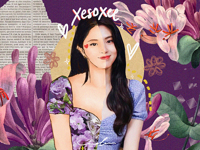 Digital Painting x Mixed Media for Han So Hee