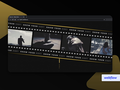 Video Artist Portfolio design film portfolio ui video web webflow