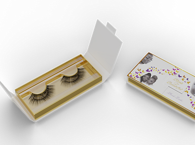Custom Eyelash packaging Box Design 3d modeling beauty product packaging cosmetic box custom packaging eyelash box product modeling