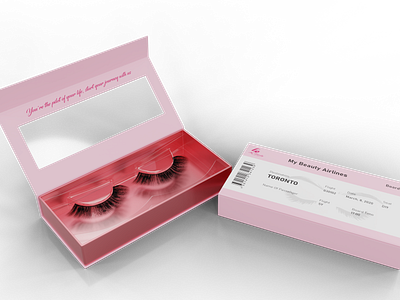 Custom Eyelash packaging Box Design 3d modeling beauty product packaging cosmetic box custom packaging eyelash box product modeling