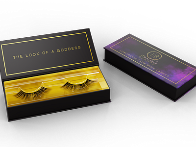 Custom Eyelash packaging Box Design 3d modeling beauty product packaging cosmetic box custom packaging eyelash box product modeling