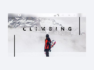 Climbing Web site climb climbing design frontend mountain mountains photo photoshop snow snowboard ui ux web web design website