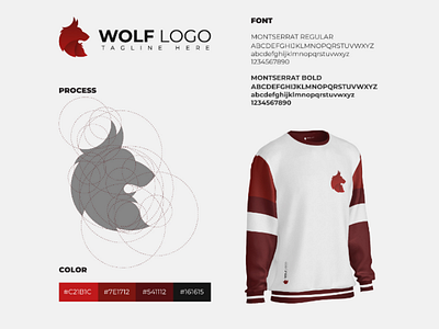 Wolf visual identity brand branding creative idea golden ratio graphic design logo design minimalist