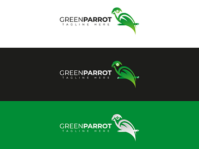 Parrot and leaf logo brand branding illustrator logo logodesign logoinspiration logotype minimalist parrotlogo