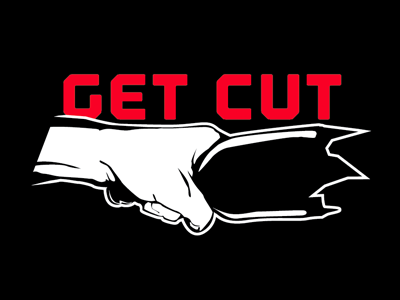 Get Cut black broken glass cut hand losttype outage red violence