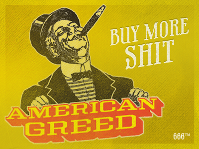 American Greed america greed mustard yellow phaeton satan weed