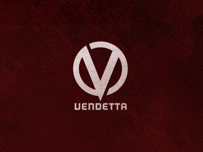 Vendetta black branding logo red texture
