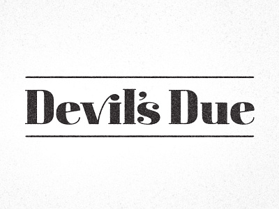 Devil's Due brand branding hand lettering jared shofner logo retro shofner texture type typography