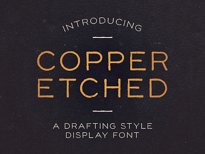 Copper Etching Display Font black font hand lettering label lettering sale texture type typography whiskey