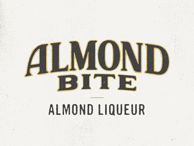 Almond Bite Logotype black custom custom type gold lettering retro type typography vintage