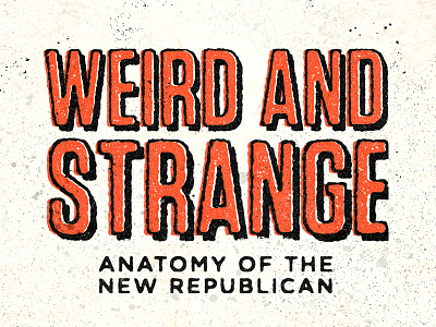 The New Republican Full black distressed halftone illustration red retro