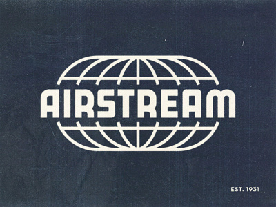 Airstream 1950s airstream distressed illustration retro type vintage