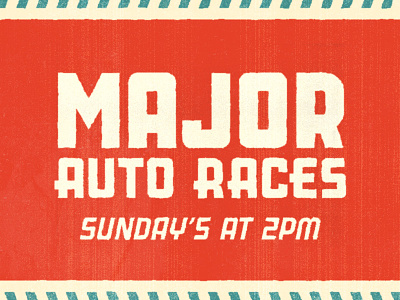 Off to the Races! 40s cars font race races racing red retro type typeface vintage