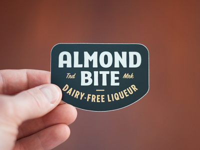 Almond Bite Stickers branding design logo retro sticker type vector vintage