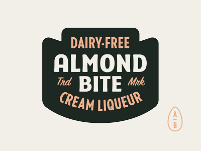 New Almond Bite Badge 40s 50s branding logo retro type type design typography vector vintage