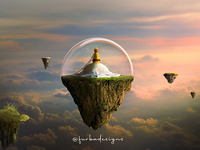 Boudhanath Stupa - Photo Manipulation |  Furba Arts