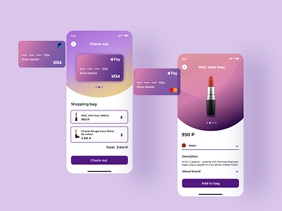DailyUI #002 - Credit Card Checkout app design ux visual design