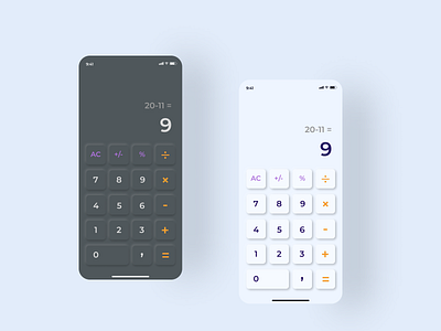 DailyUI 004 - Calculator app dailyui design neuromorphic design ui ux visual design