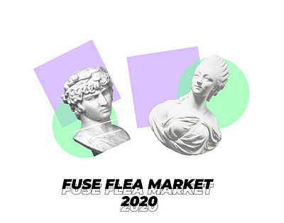 the concept of a flea market website design logo ui web