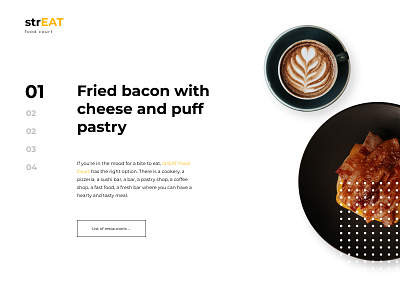 website for a street food caffee