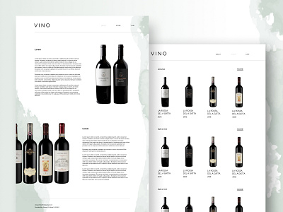 ecommerce web design for a wine catalogue