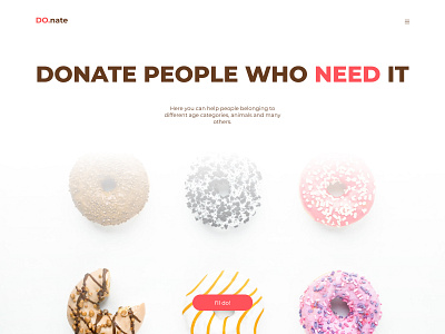 web design concept for donation website branding design ecommerce graphicdesign illustration typography ui ux web design website design