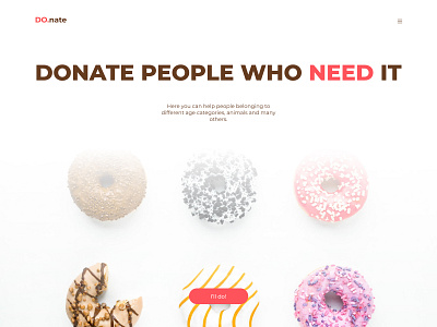 web design concept for donation website