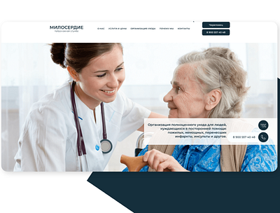 Landing Page for a visiting nurse care back end branding design development icon landing page ui ux web web design website design
