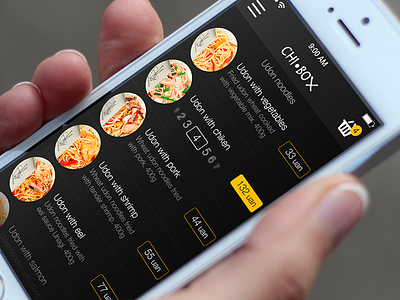 Chibox Delivery app app delivery food interface ios menu recipe screen ui ux