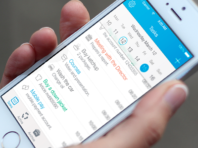 Tasker application app calendar design interface ios iphone menu screen task ui ux