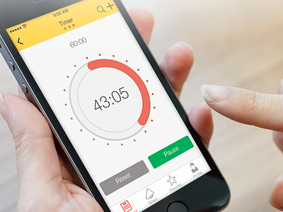 Interactive Timer app design food interface iphone menu recipe screen sidebar timer ui ux