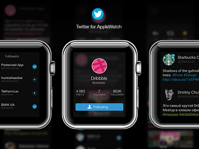 Twitter AppleWatch [Profile, Tweets, Followers]