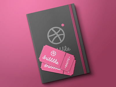 Giveaway Dribbble Invite design draft dribbble giveaway invites notebook sketch tickets vector welcome