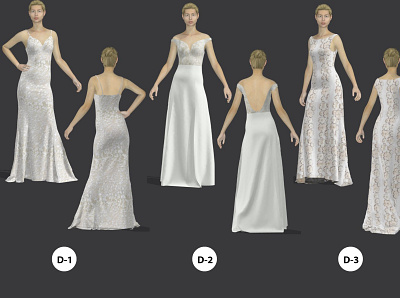 Wedding dress or Bridal gown 3d 3drendering apparealdesign bridal dress bride design engaged fashion design fashionindustry flat flatdesign graphic design illustration illustrations illustrator pattern design photoshop technicaldesig wedding weding dress