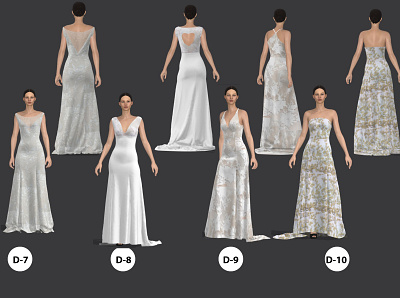 Wedding dress or Bridal gown 3d 3drendering apparealdesign bridal bride design engaged fashion design fashionindustry flat flatdesign illustration illustrator pattern design photoshop technicaldesig wedding