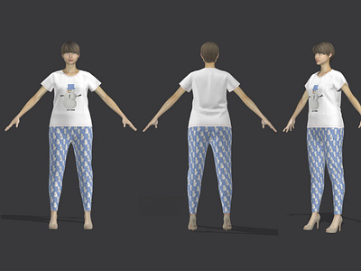 Sleepwear 3d apparealdesign design fashion design flatdesign illustration illustrator nightwear pattern design sleepwear summer technicaldesig